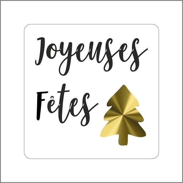 Vianočná dekorácia Sticker Joyeuses F. dvojfarebná 39 mm