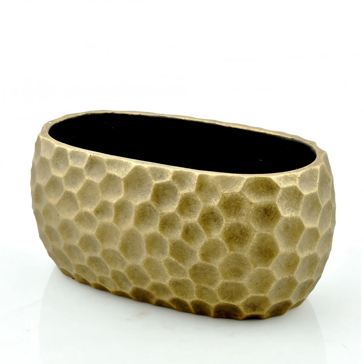 Keramický truhlík Honey zlatý 25 × 14 × 11 cm