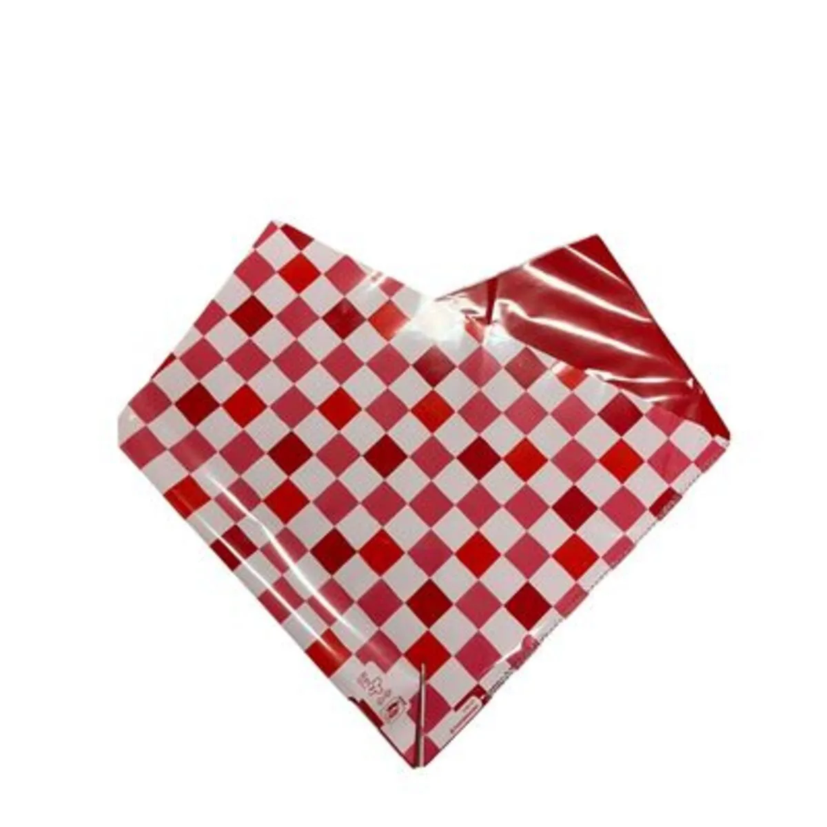 Obal na kvety so šikmým károvaním červený 35 × 35 cm, ROPP40