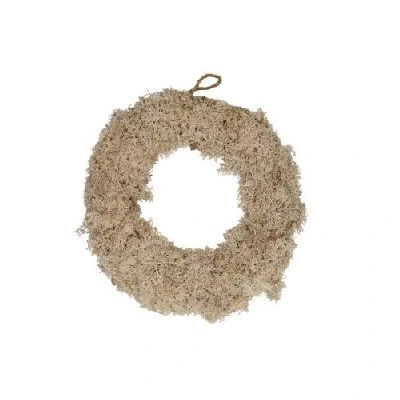 Veniec zo sobieho machu krémový ⌀ 20 cm