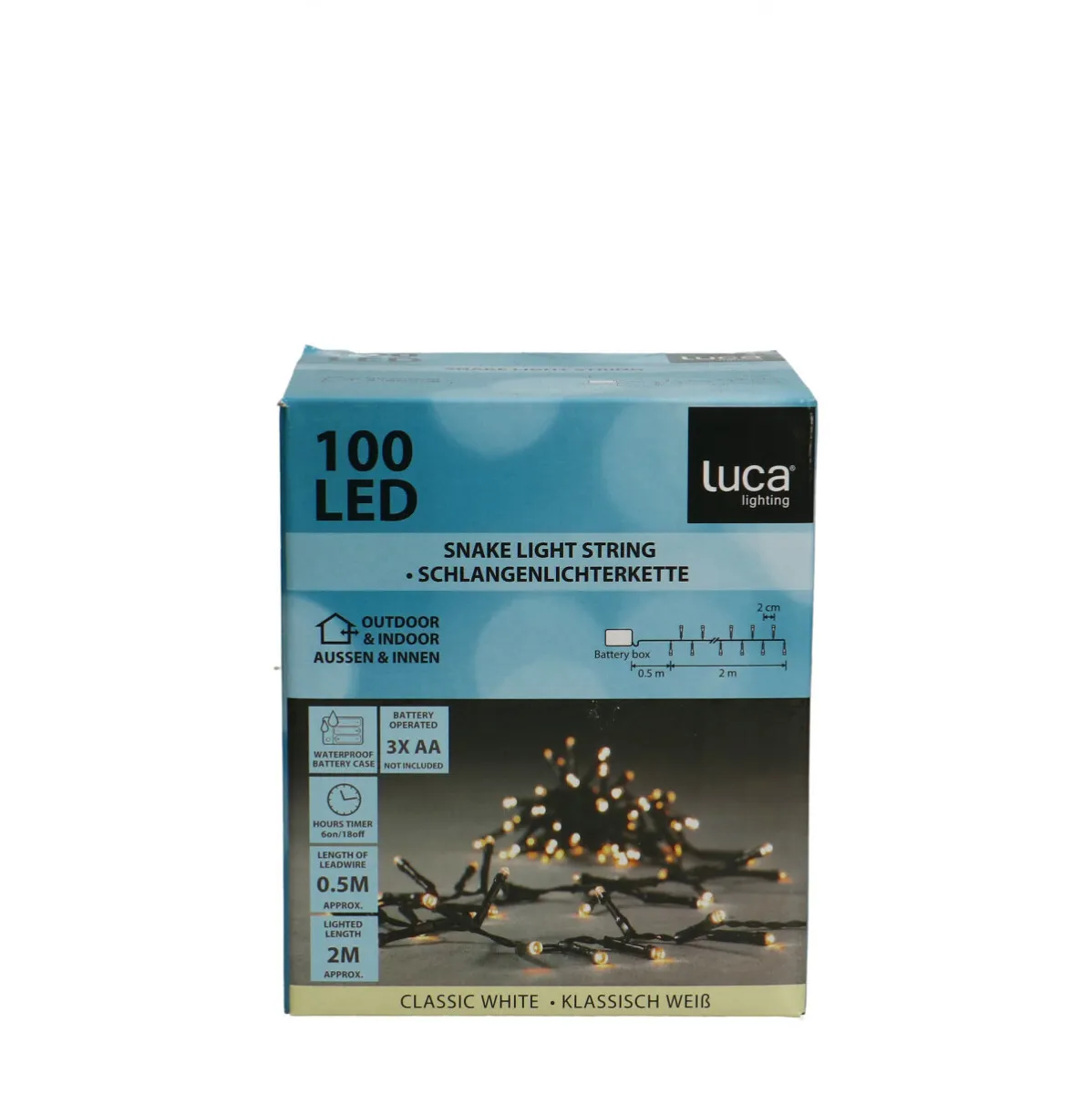 Vianočná dekorácia LED girlanda timer čierna návin 2 m, 100 l