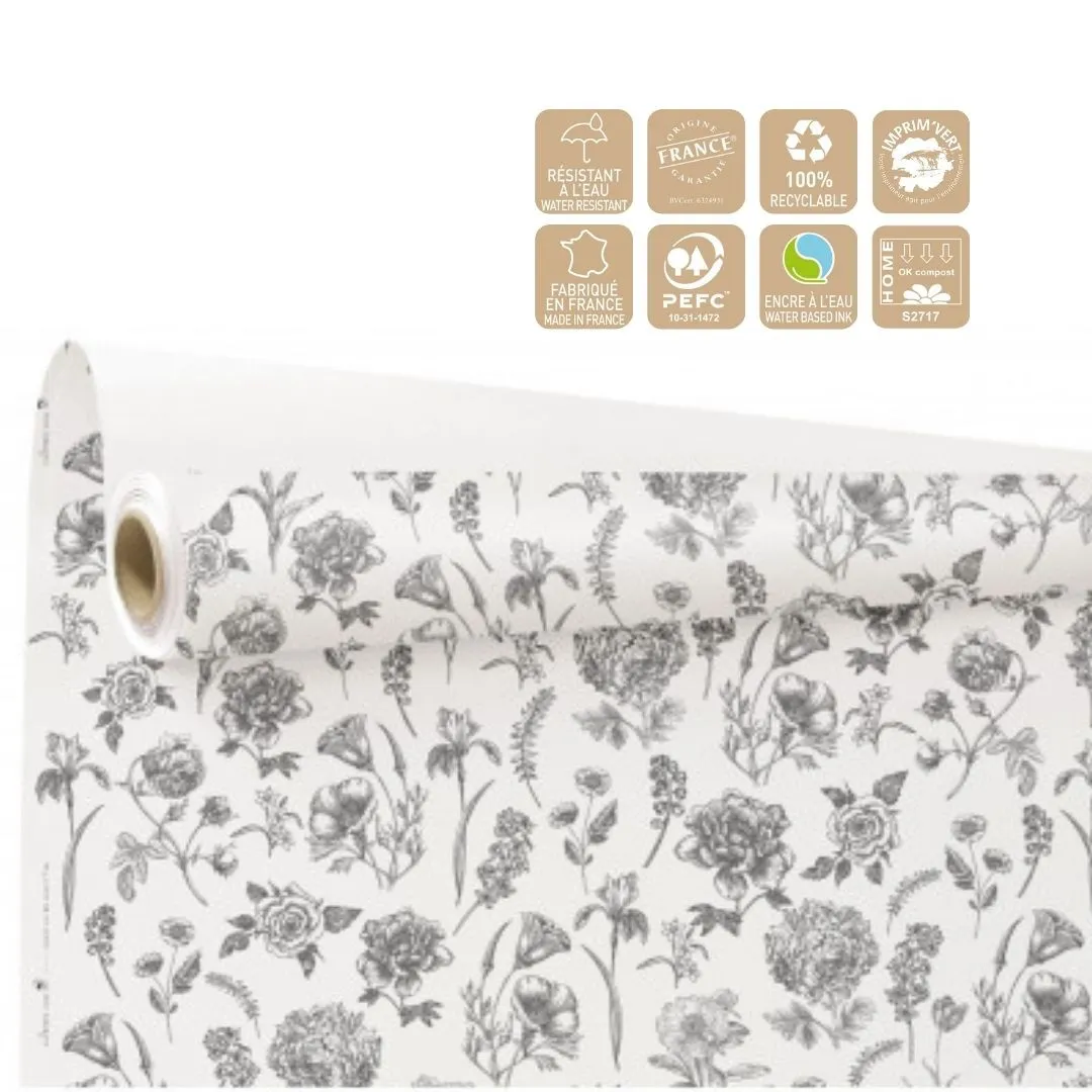 Baliaci papier Botanical dvojfarebný 80 cm, návin 25 m