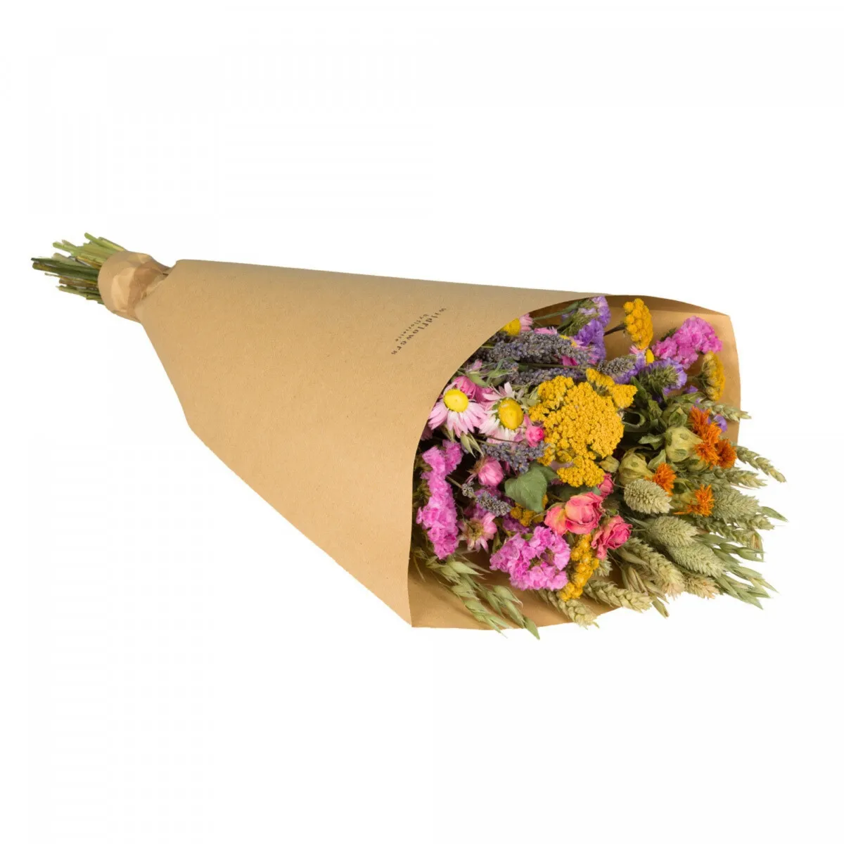 Lúčna kytica zo sušených kvetov mix farieb 60 cm