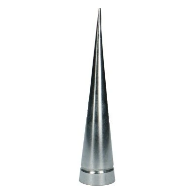 Kovový kornút strieborný ⌀ 4 × 20 cm