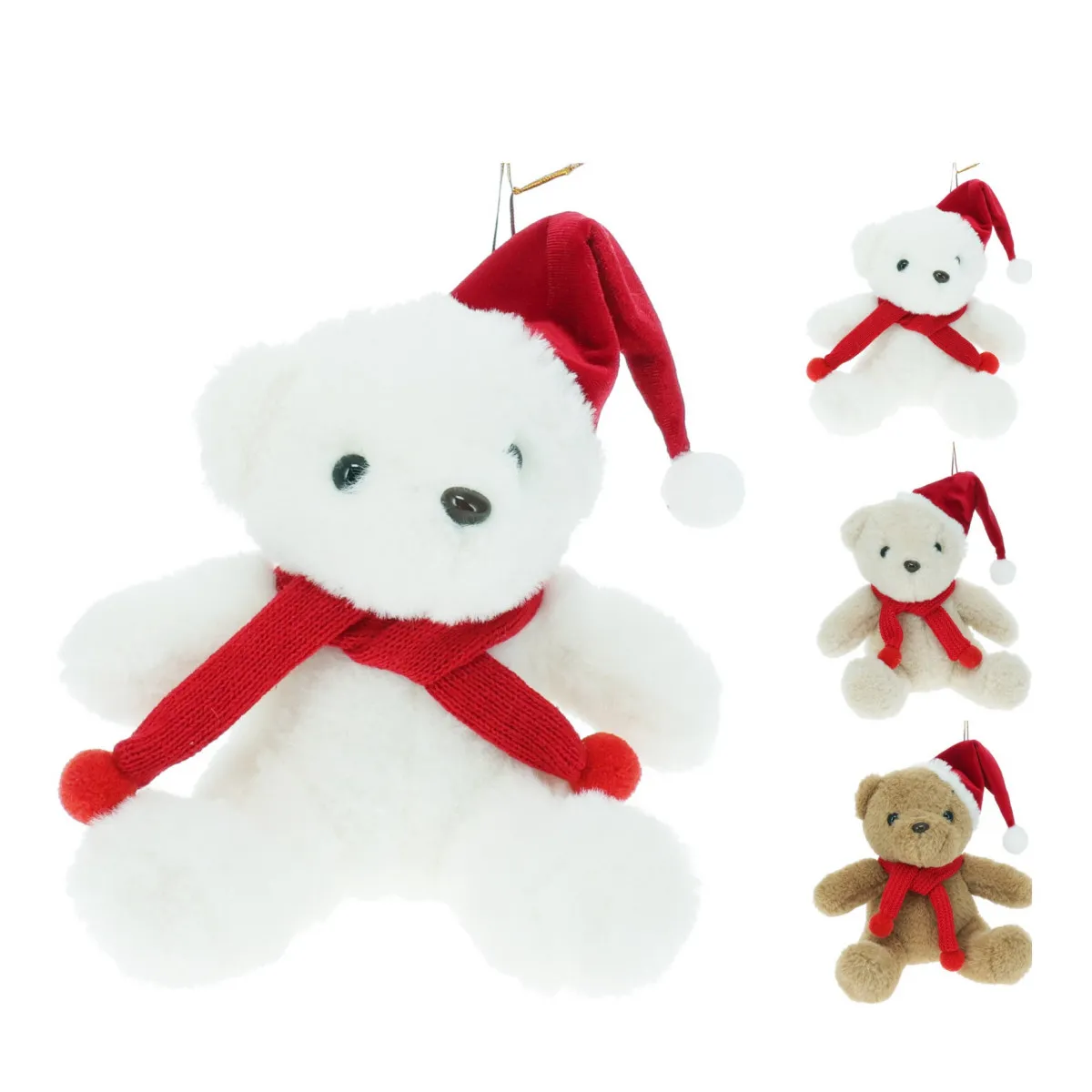 Plyšové vianočné postavičky mix farieb 15 cm