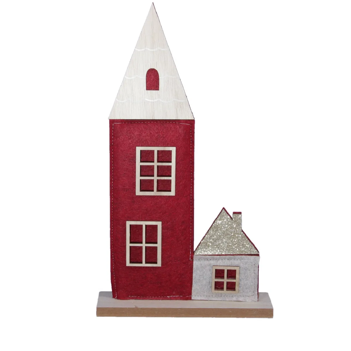 Dekoračný kostolík červený 20 × 35 cm