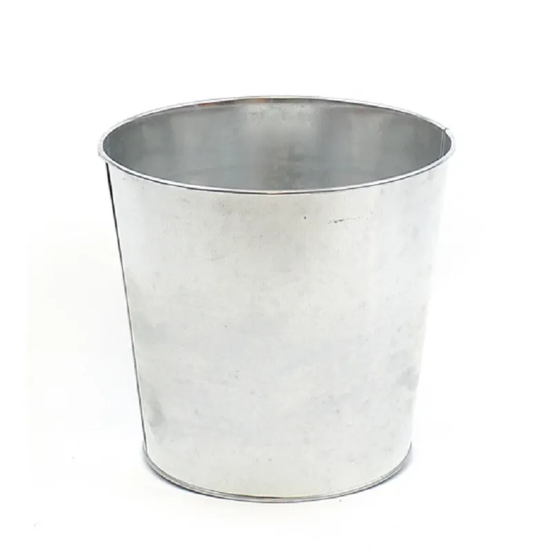 Zinkový kvetináč strieborný ⌀ 22,5 × 21 cm