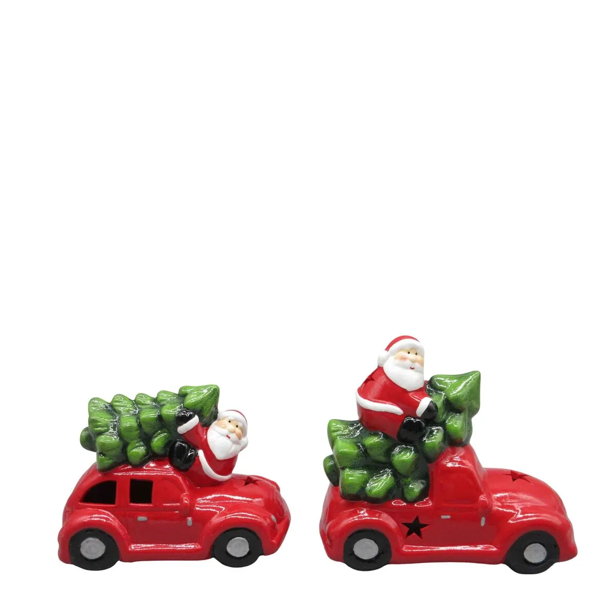 Vianočná dekorácia LED car+tree 14 × 8 × 11 cm