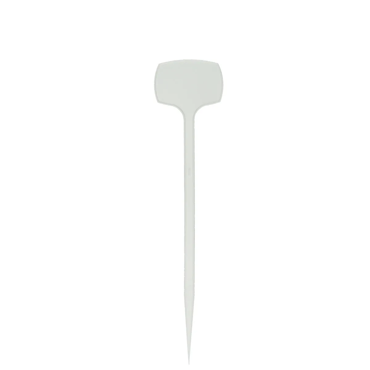 Zápichové štítky na rastliny biele, rovné 25 cm