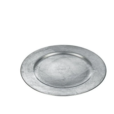 Vianočný melamínový tanier strieborný ⌀ 33 cm