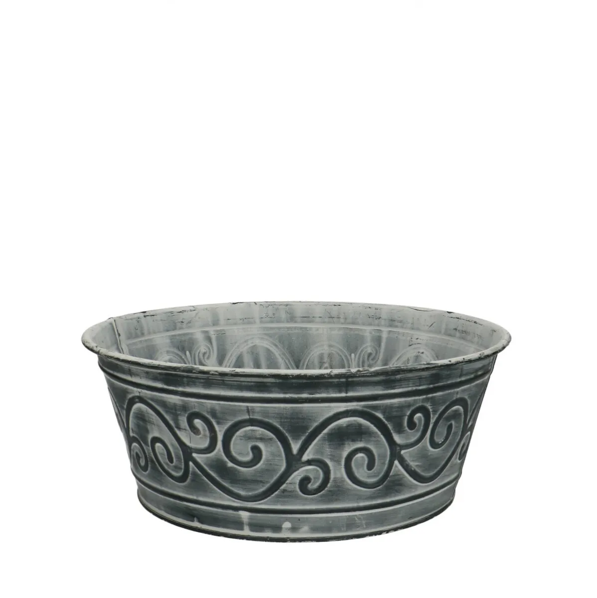 Zinok Barok tácka sivá ⌀ 22 × 10 cm