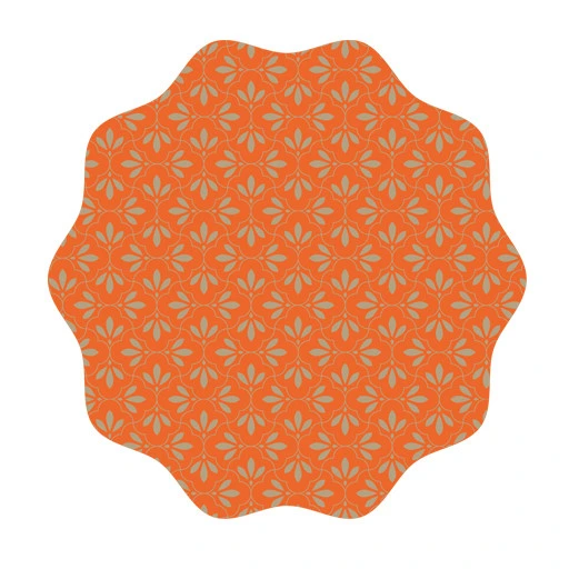 Okrúhle celofánové hárky Isabella oranžové ⌀ 73 cm