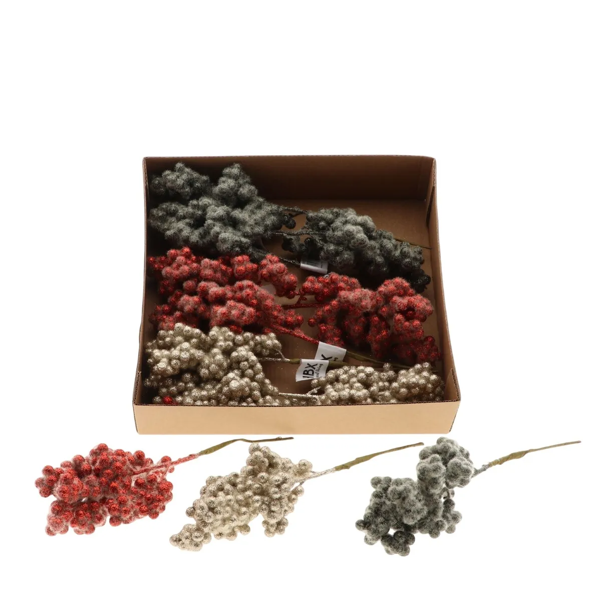 Vianočná dekorácia dekoračný frost berry/wire 8 cm