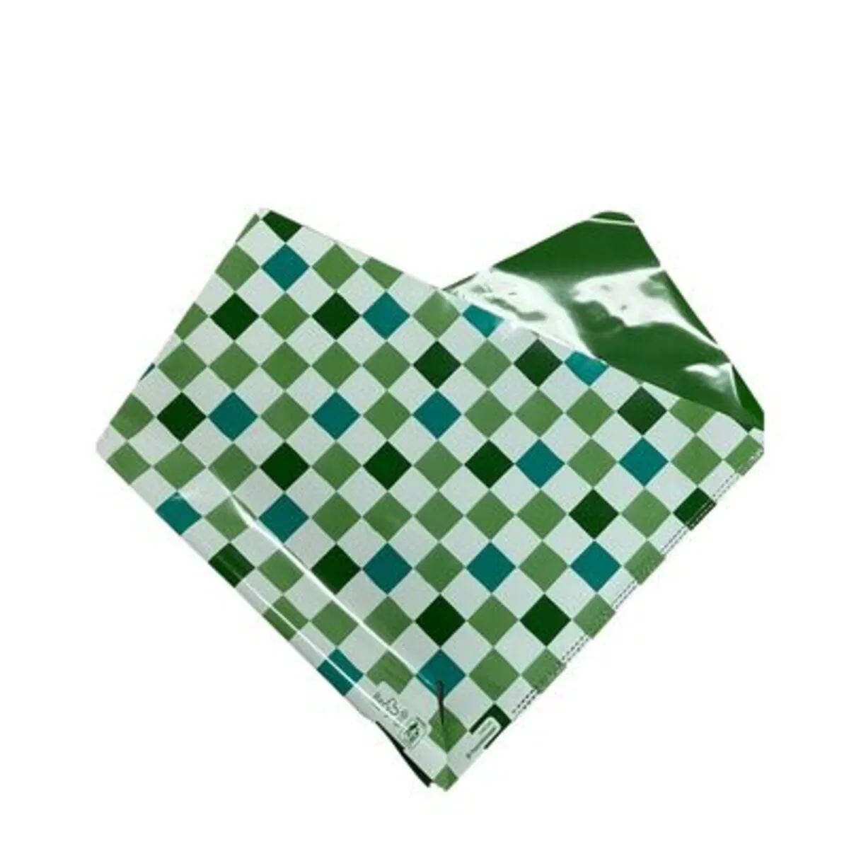 Obal na kvety so šikmým károvaním zelený 35 × 35 cm, ROPP40