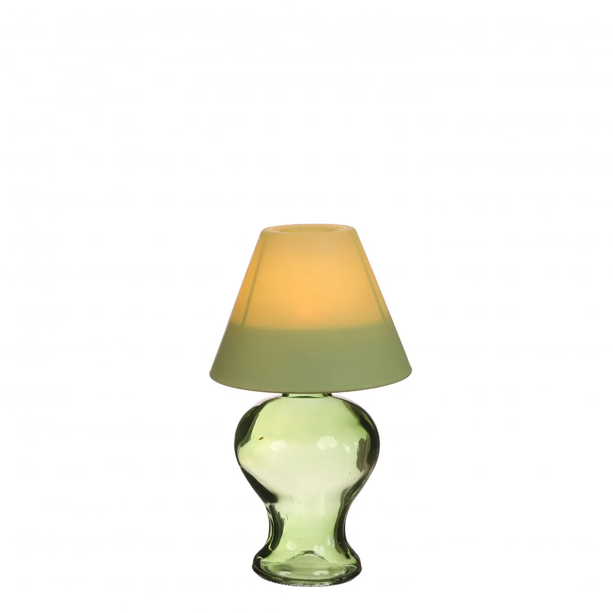 Sklenený svietnik lampa zelený ⌀ 9 × 16 cm