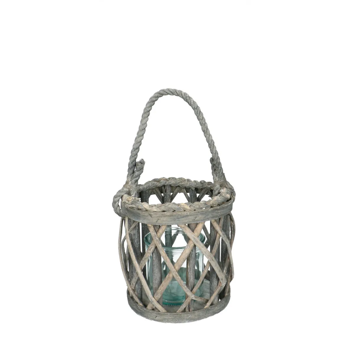 Lampáš Hamada so sklom sivý ⌀ 16 × 15 cm