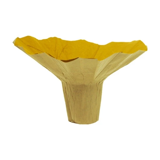 Kraftový držiak na kyticu Roset žltý ⌀ 23 cm