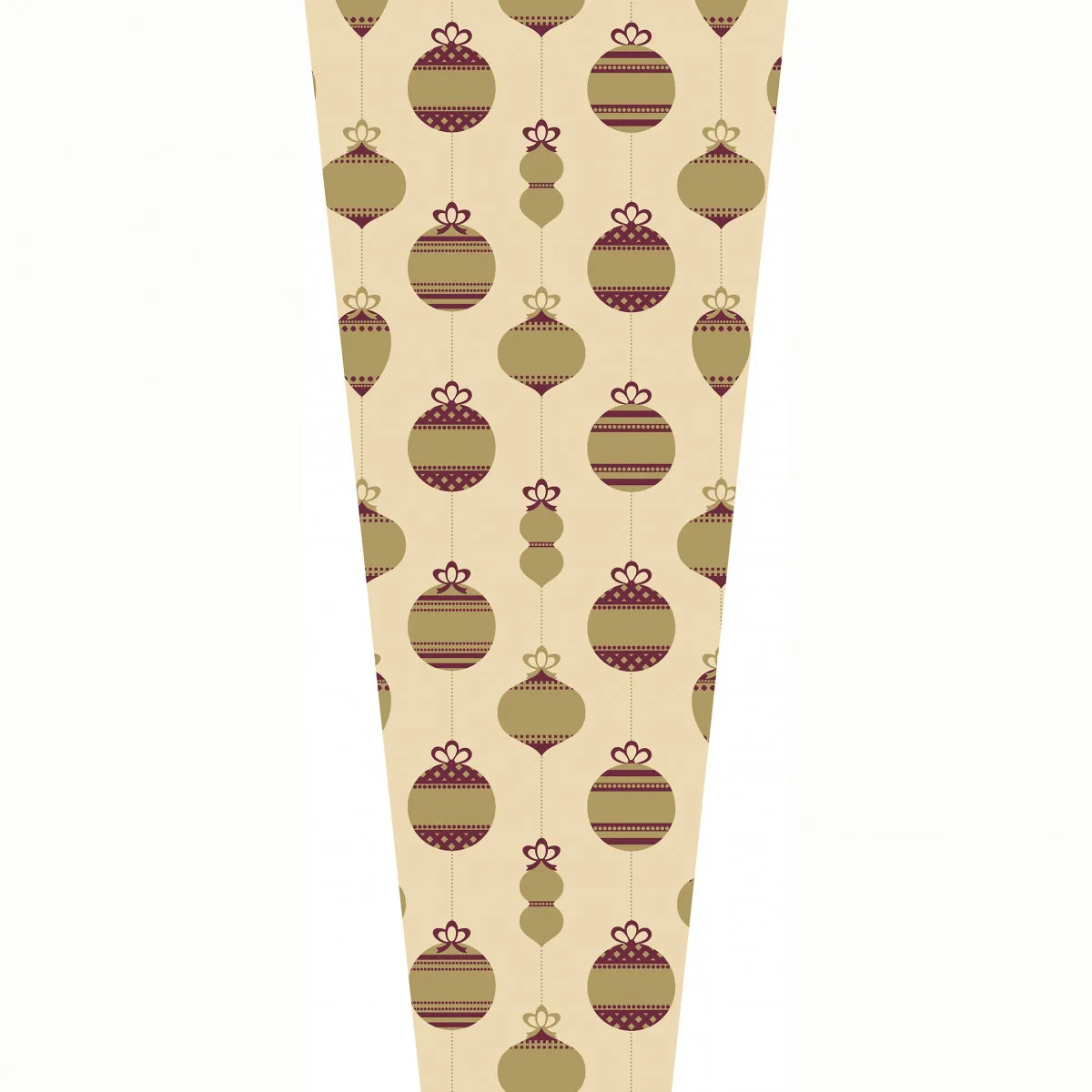 Vianočný obal na kvety Bright krémový 75 × 32 × 17,5 cm