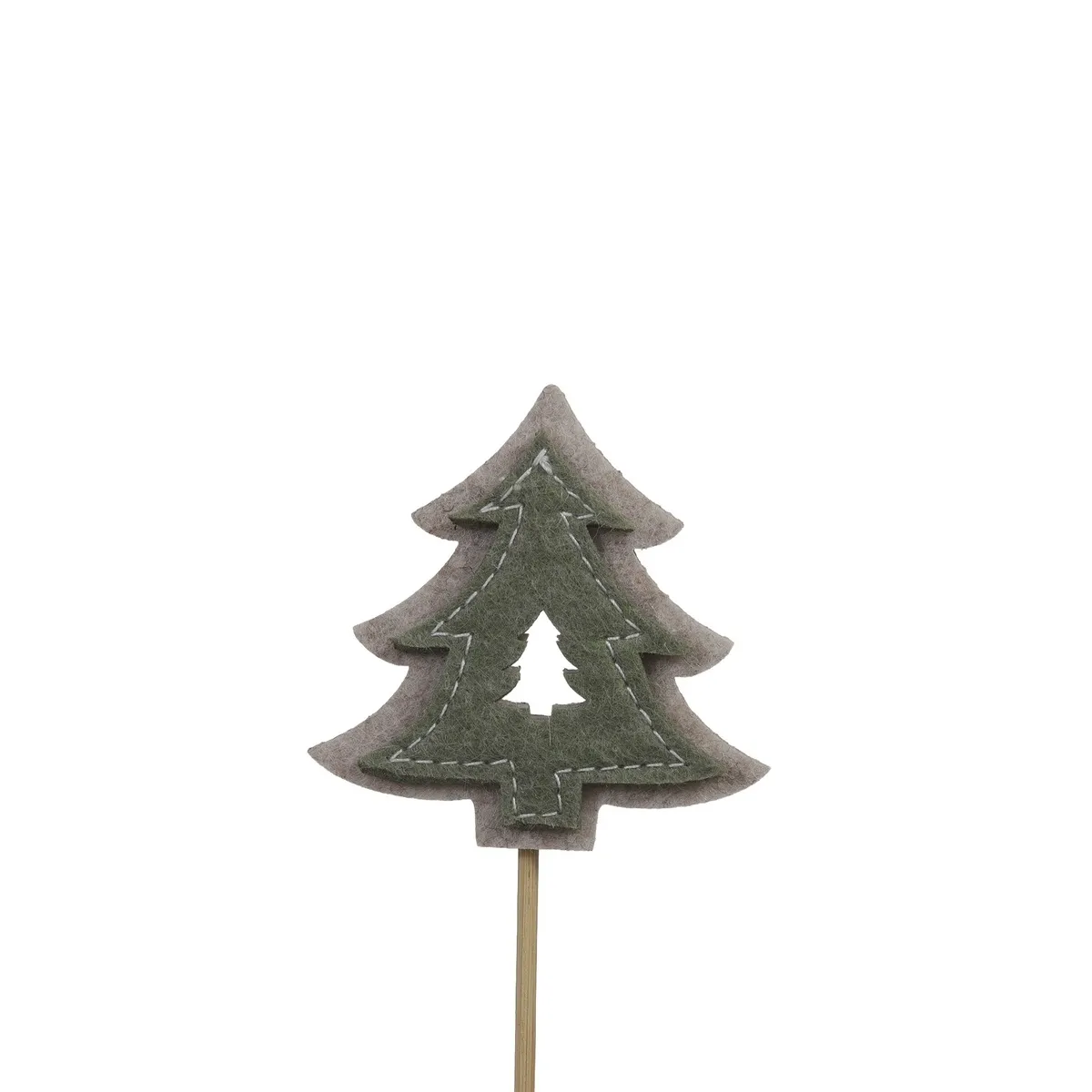 Plstený stromček zelený na zápichu 20 cm