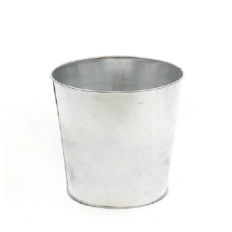 Zinkový kvetináč strieborný ⌀ 20,5 × 19 cm