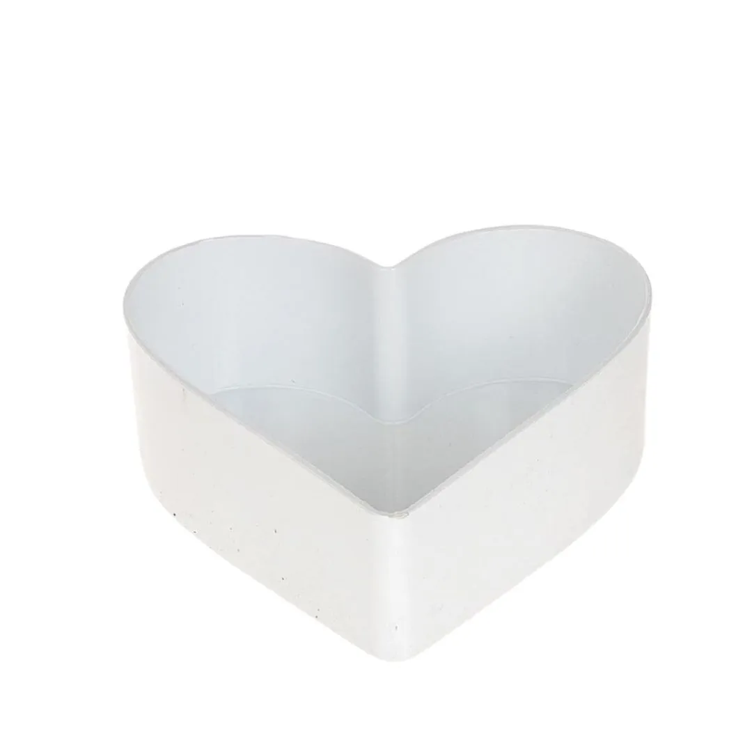Melamínová miska srdce biela 15 × 15 × 7 cm