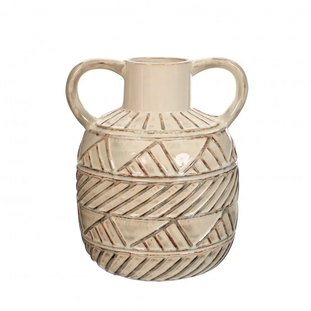 Exkluzívna keramická váza Bali krémová 25 × 23 × 30 cm