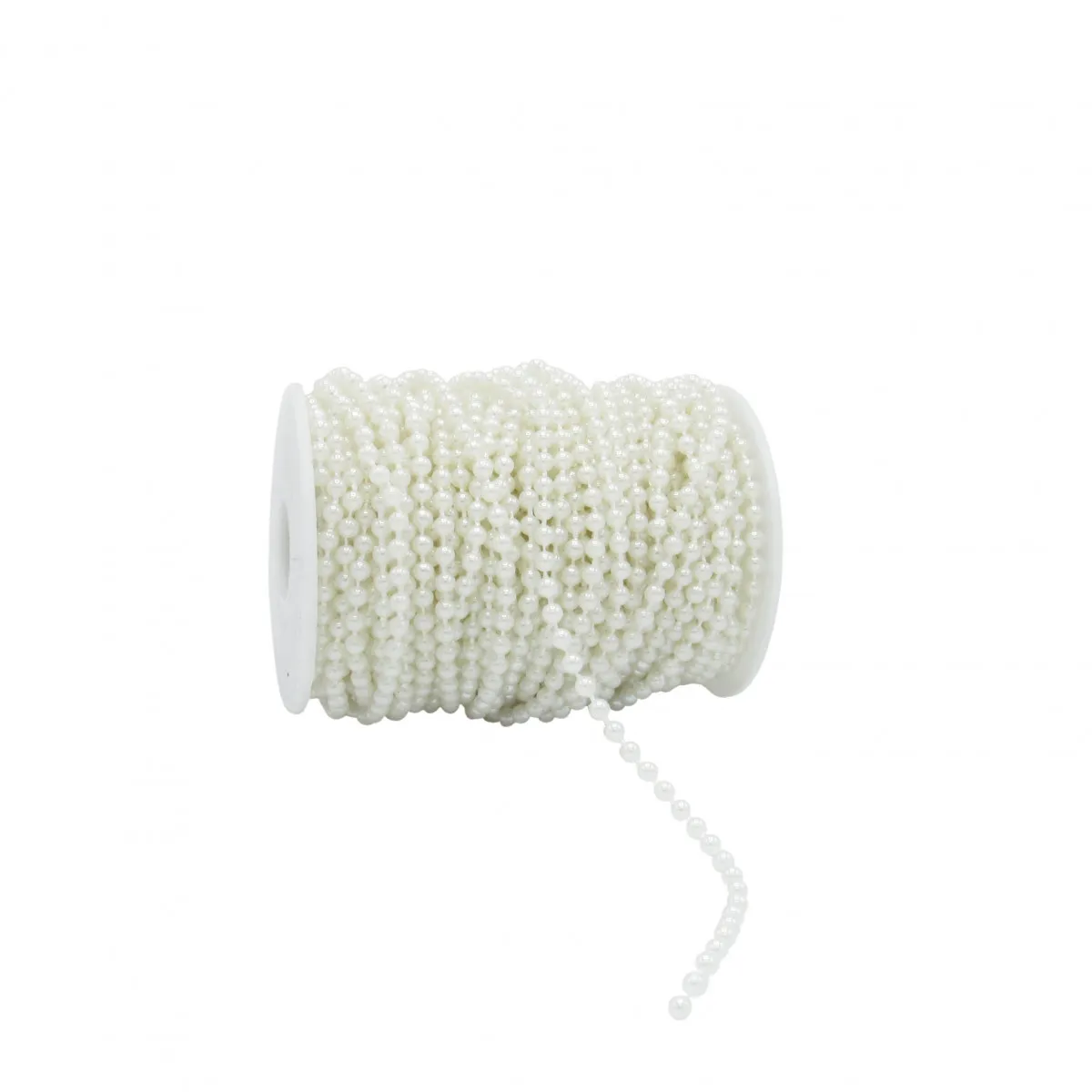 Perlová girlanda biela návin 20 m, 4 mm