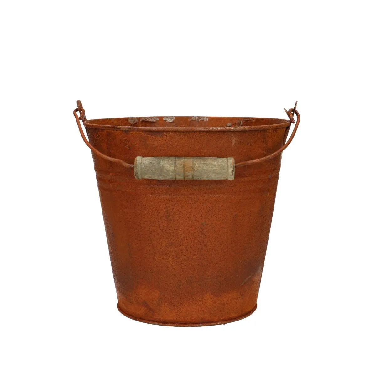 Zinkové vedierko s hrdzavým efektom hnedé ⌀ 16 × 15 cm