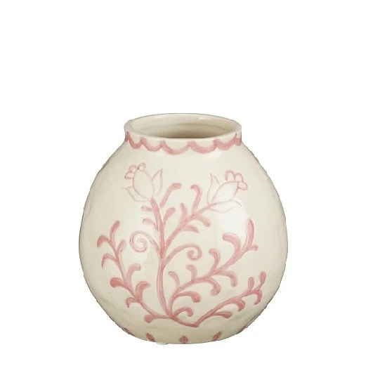 Exkluzívna keramická váza Flo krémová ⌀ 13,5 × 13,5 cm