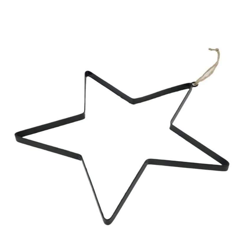 Závesná železná hviezda čierna 30 cm