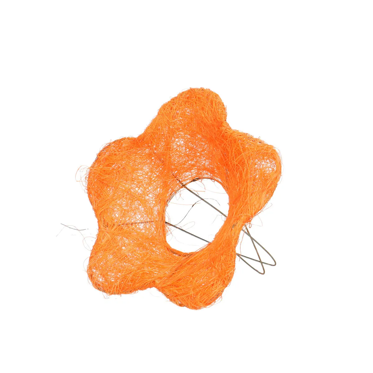Sisalový držiak na kyticu kvet oranžový ⌀ 15 cm
