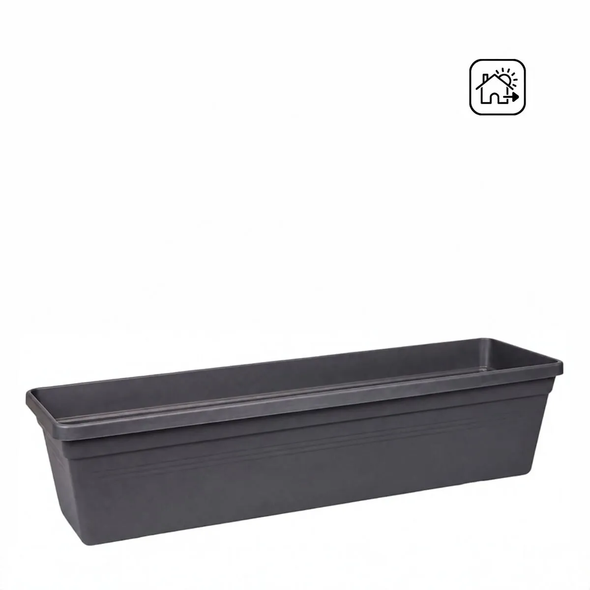 Balkónový truhlík Basic čierny 14 × 14 cm