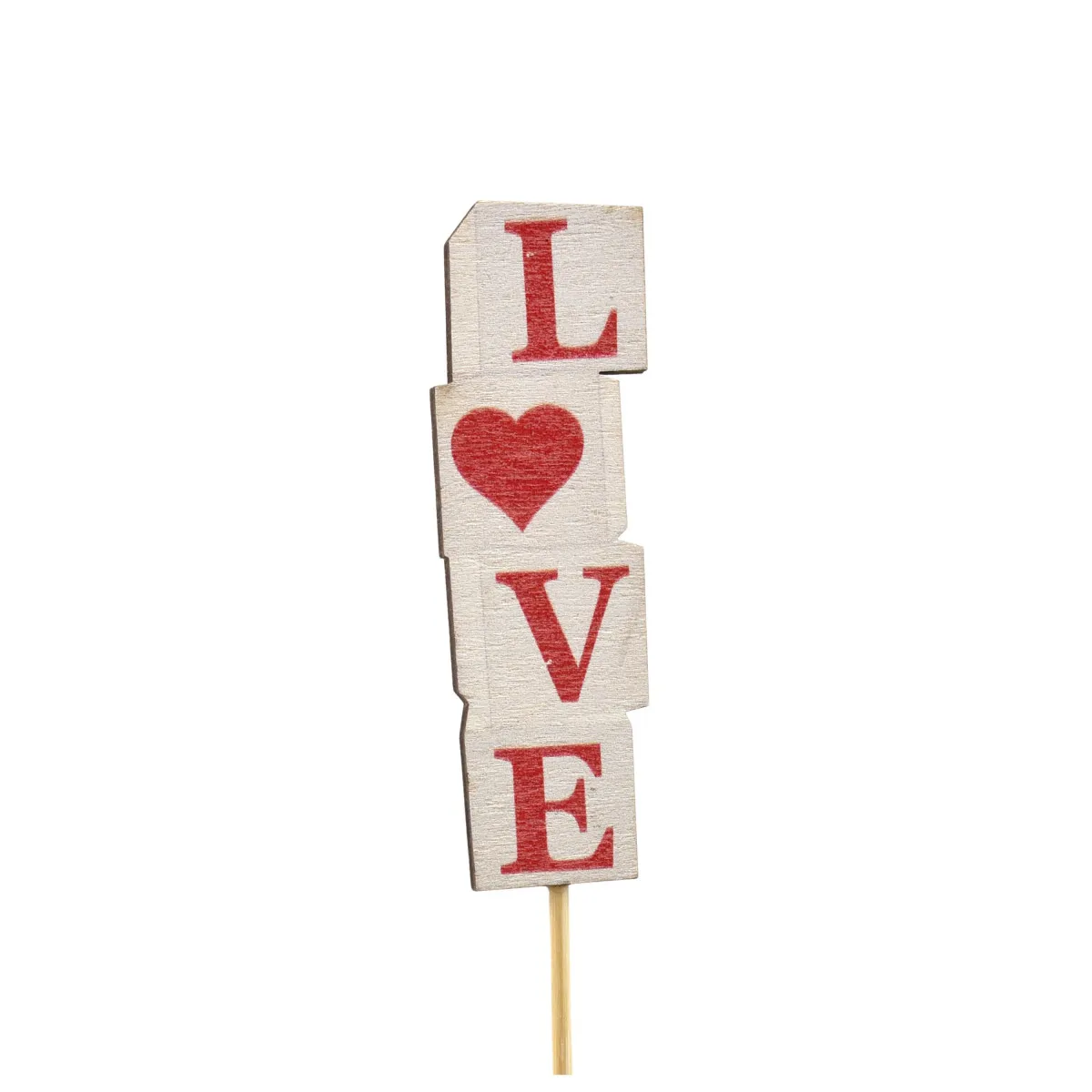 Krabičky Love červené na zápichu 50 cm