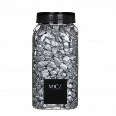 Dekoračný štrk strieborný 15 mm, 1 kg
