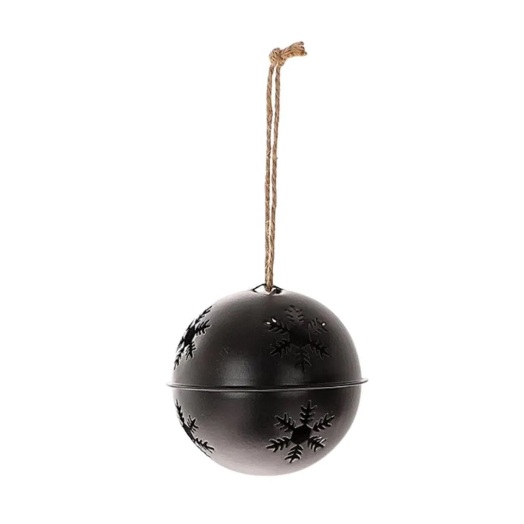 Závesný zvonček čierny ⌀ 8 cm