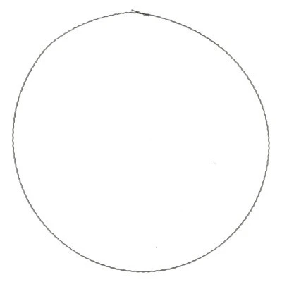 Ploché drôtené kruhy strieborné ⌀ 50 cm