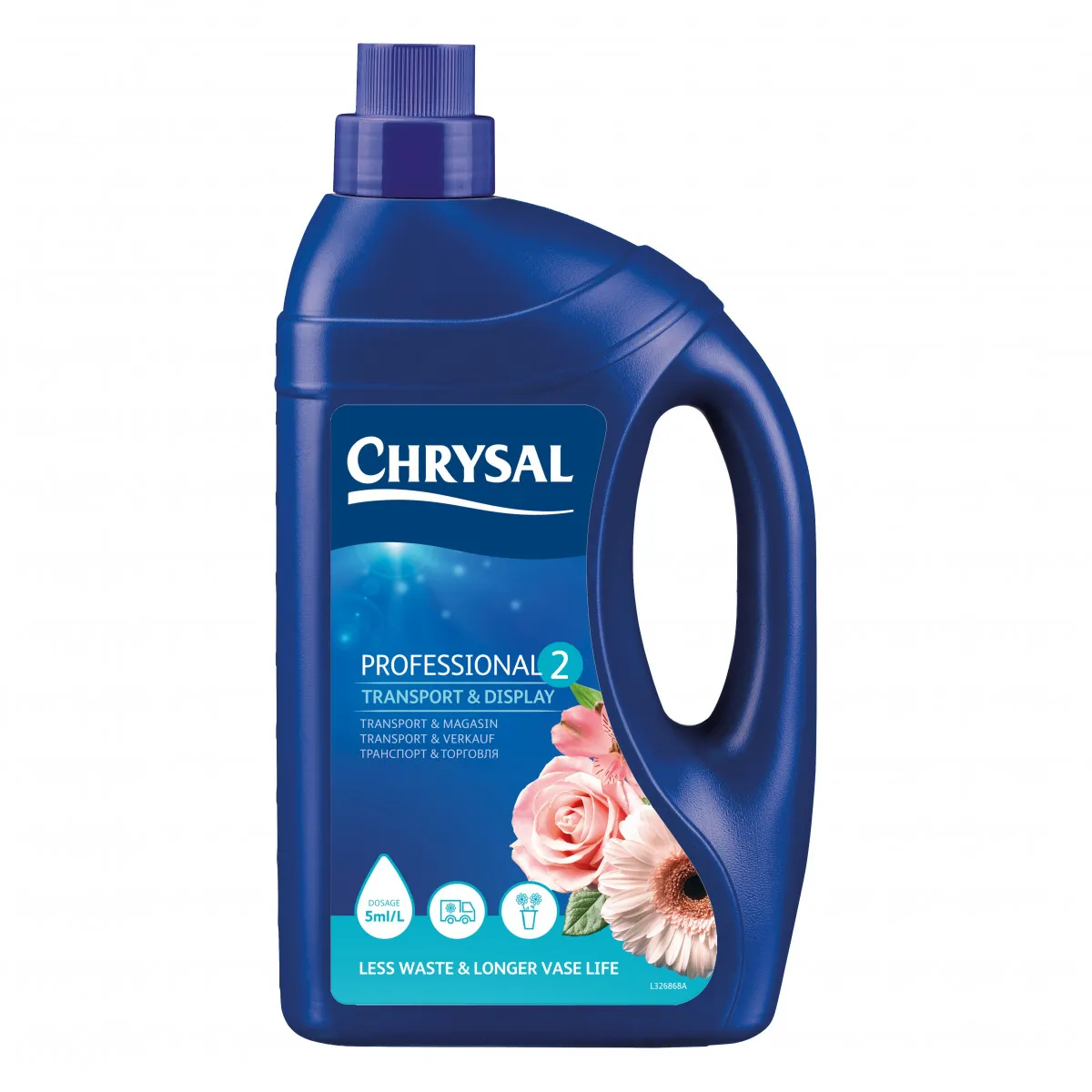 Chrysal Professional 2, výživa na rezané kvety vo fľaši 1 l
