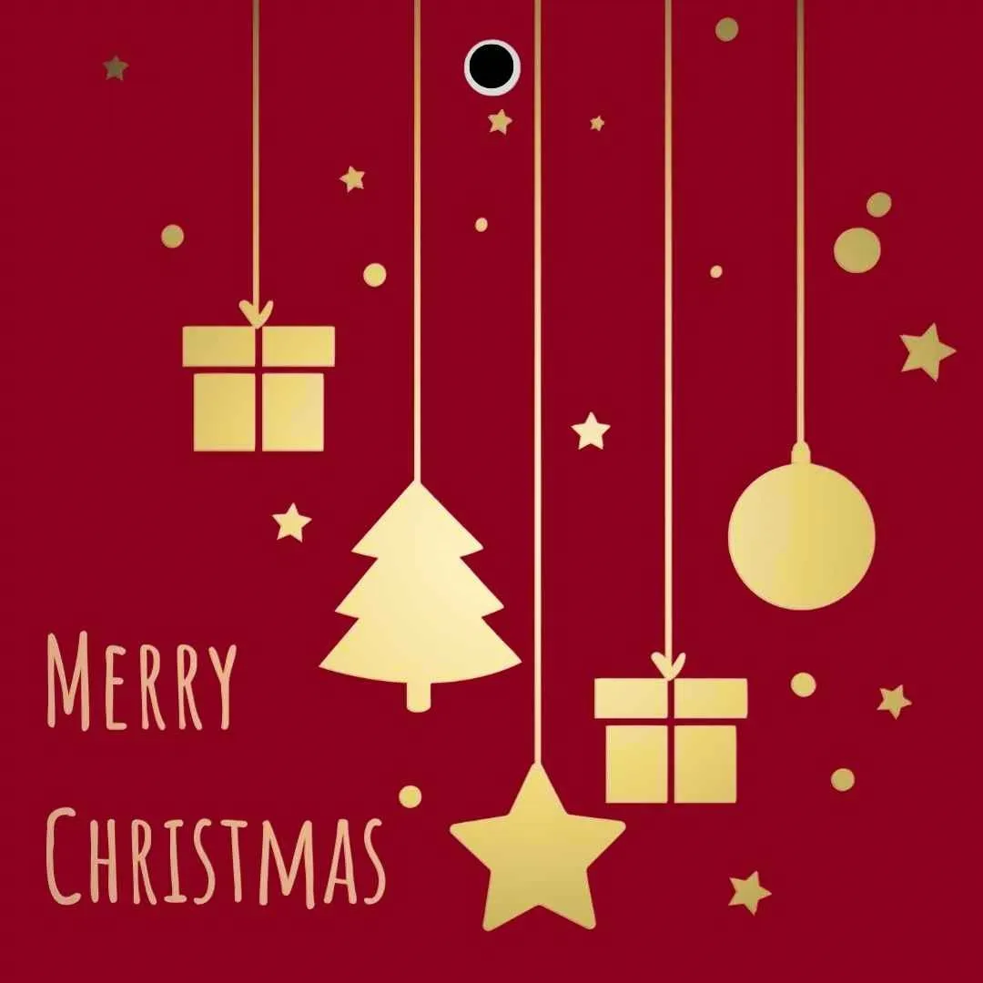 Vianočné kartičky Merry Christmas červené 7 × 7 cm