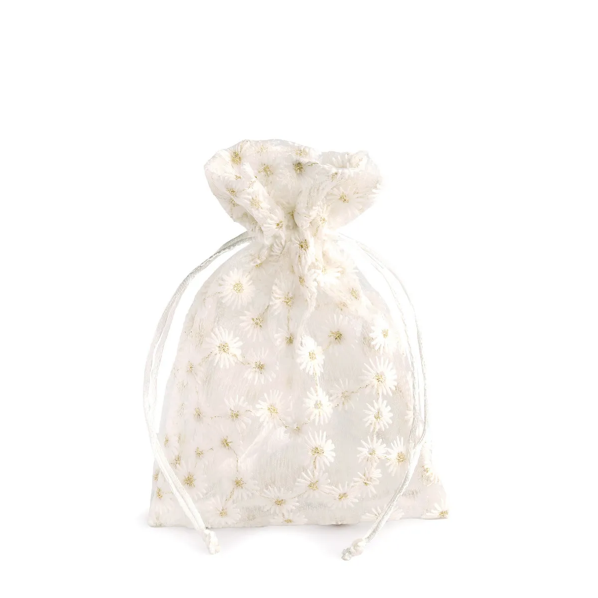 Svadobné vrecúško Daisy biele ⌀ 13 × 18 cm