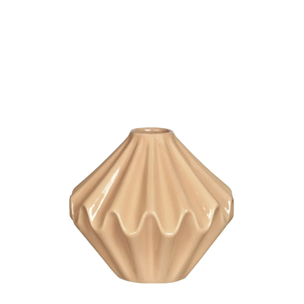 Keramika Collar váza béžová ⌀ 14,5 × 13 cm