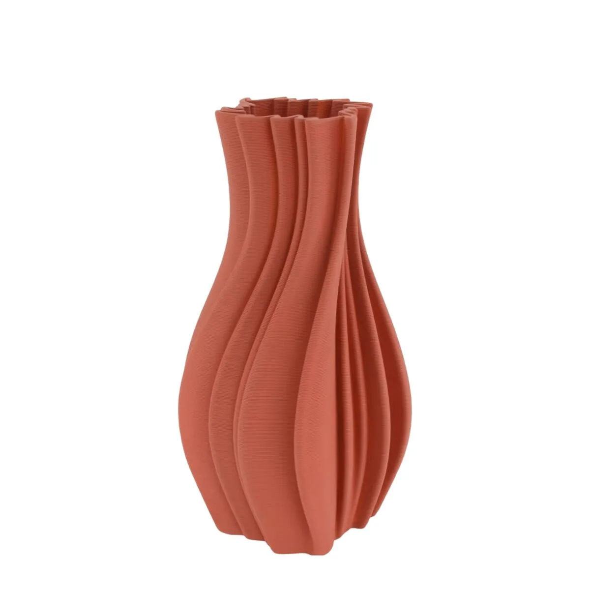 Keramická 3D váza červená ⌀ 16 × 30 cm