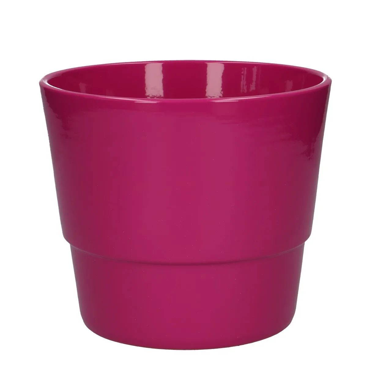 Keramický kvetináč Basic fuksiový ⌀ 16 × 13,5 cm