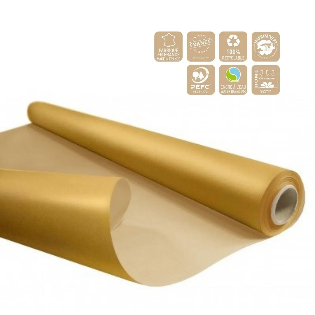 Baliaci papier v rolke zlatý 80 cm, návin 50 m