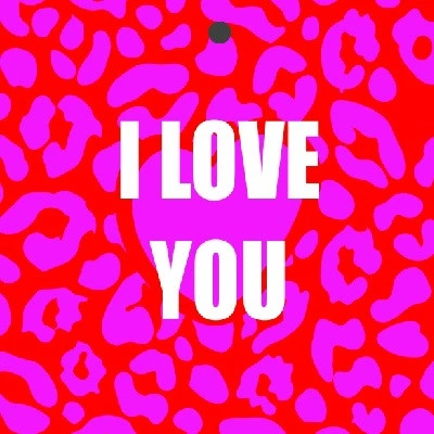 Kartičky I Love You ružové 7 × 7 cm