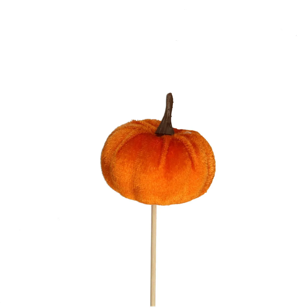 Jesenná dekorácia Herfst Pompoen zamat oranžová 10 cm