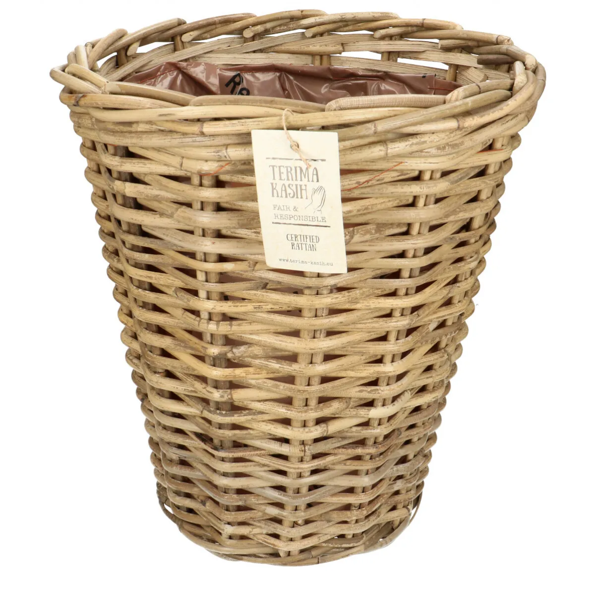 Ratanové vedro Terima hnedé ⌀ 32 × 38 cm, 13 l