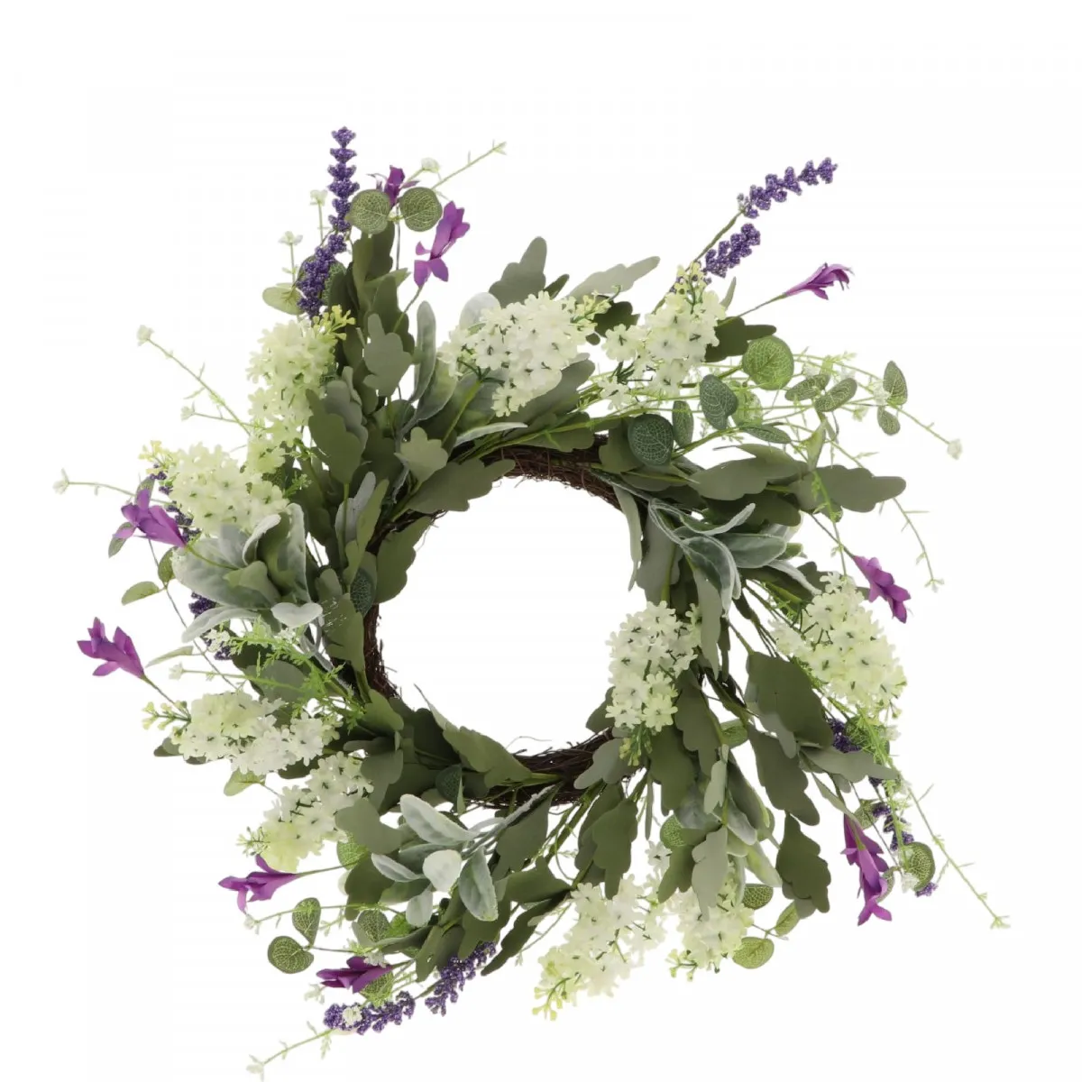 Umelý levanduľový veniec Lavender Meadow mix farieb ⌀ 50 cm