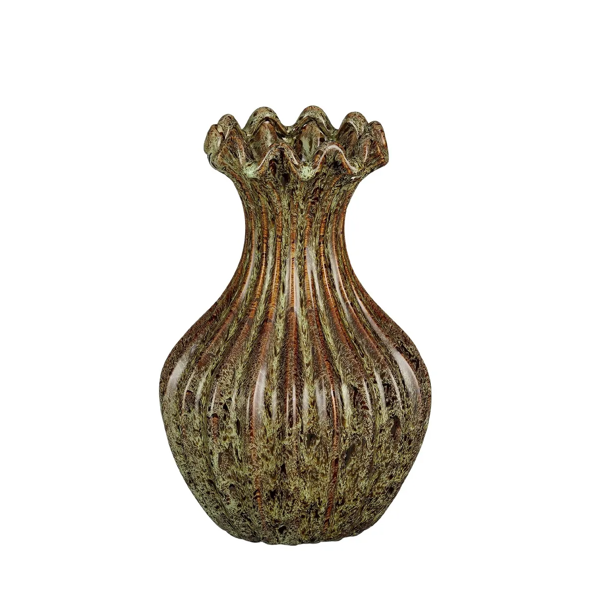 Exkluzívna keramická váza Amara zelená ⌀ 19 × 28 cm