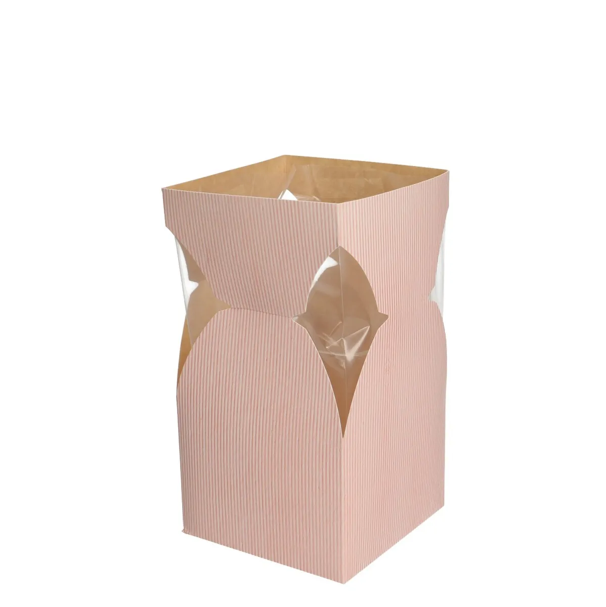 Taška na kyticu BasicLine ružová ⌀ 11,5 × 21 cm