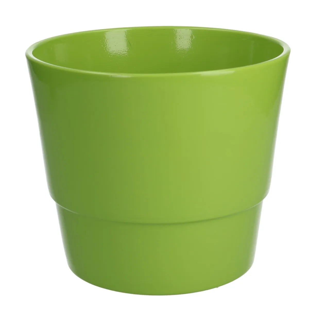 Keramický kvetináč Basic zelený ⌀ 18 × 15 cm